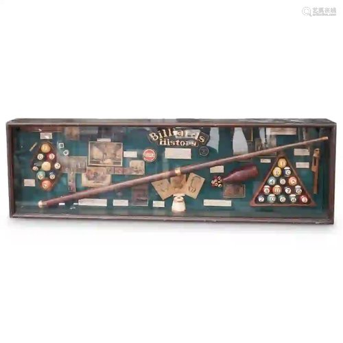 Billiards History Shadow Box Display