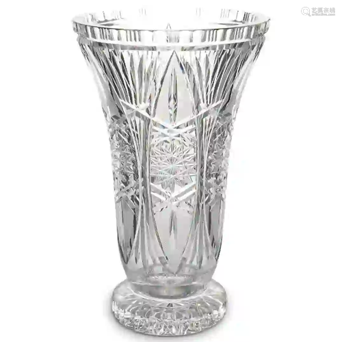 American Brilliant Crystal Vase