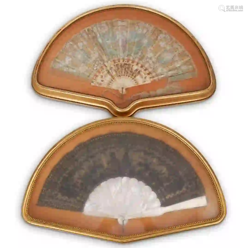 Pair of Framed Decorative Fans