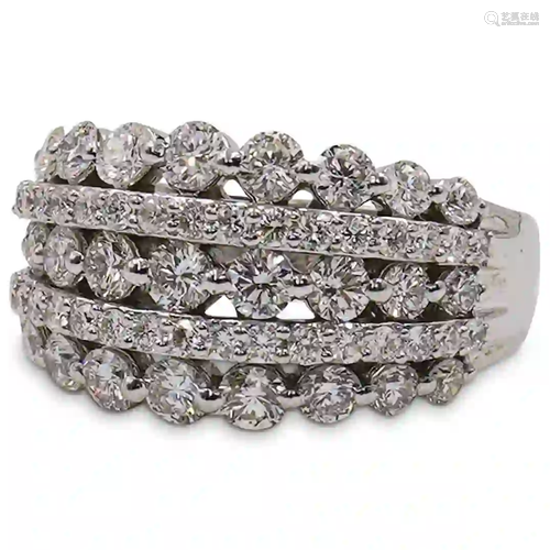 18K White Gold & 2.5 Cts Diamond Ring