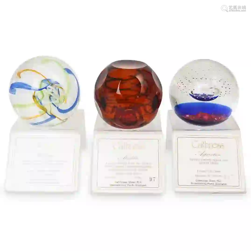 (3 Pc) Caithness Scotland Paperweights