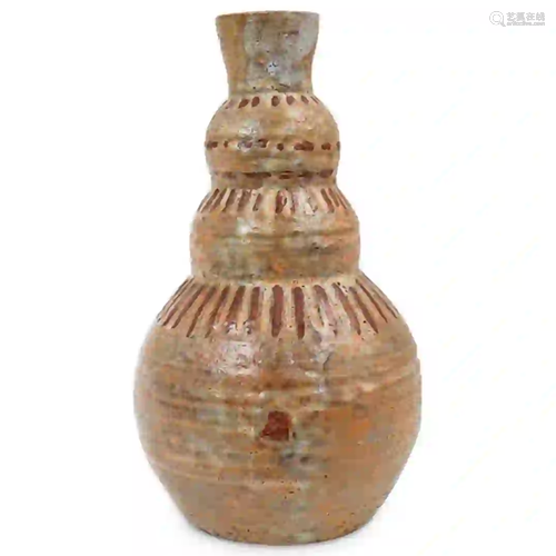 Triple Gourd Ceramic Vase