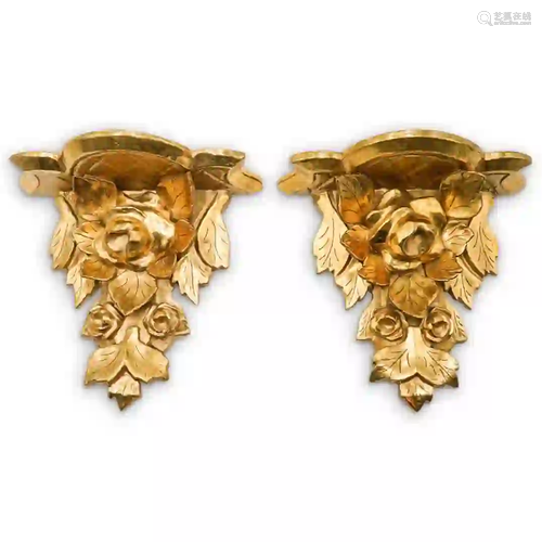 Gilt Wood Floral Bracket