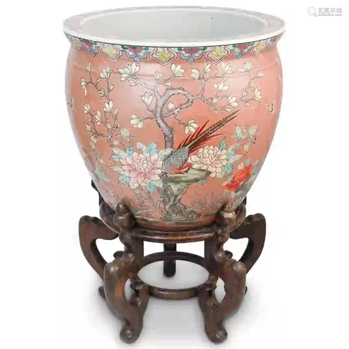 Antique Chinese Enamel Fish Bowl