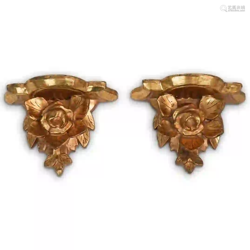 Pair Of Antique Giltwood Brackets