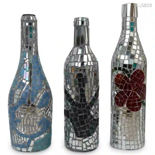 (3 Pc) Mosaic Mirrored Bar Set