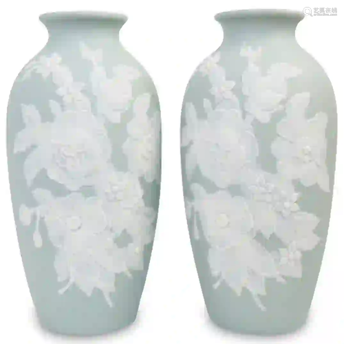 Pair Of Tharaud Limoges Vases