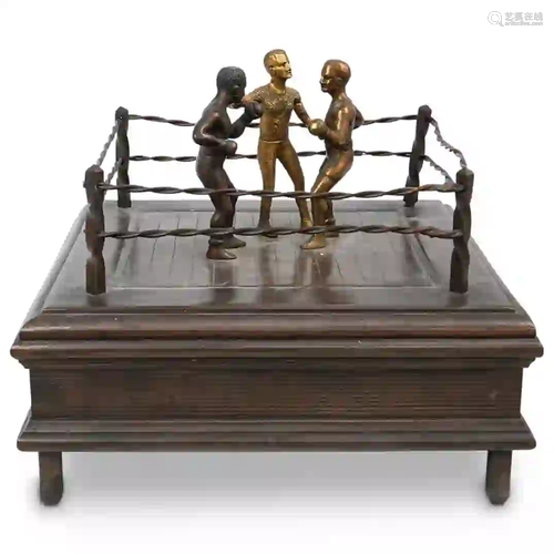 Bronze Boxing Figural Group