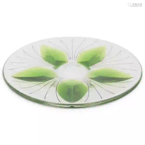 Lalique Crystal Lotus Plate