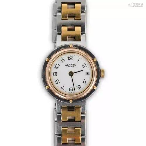 Hermes Two Tone Ladies Stainless Watch