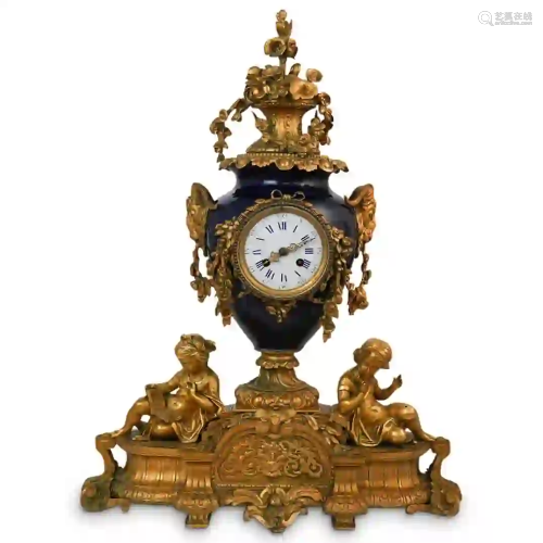 Antique French Bronze Mantel Clock