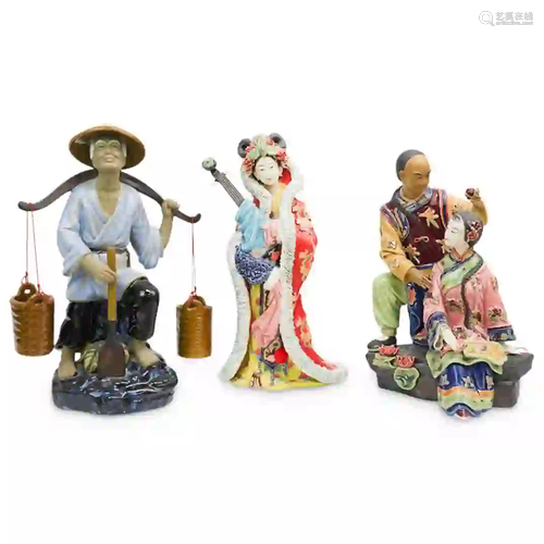 (3 Pc) Set of Chinese Porcelain Figurines