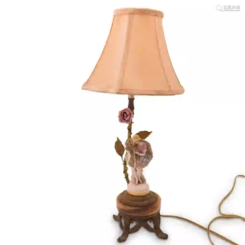 Dresden Figural Porcelain Lamp