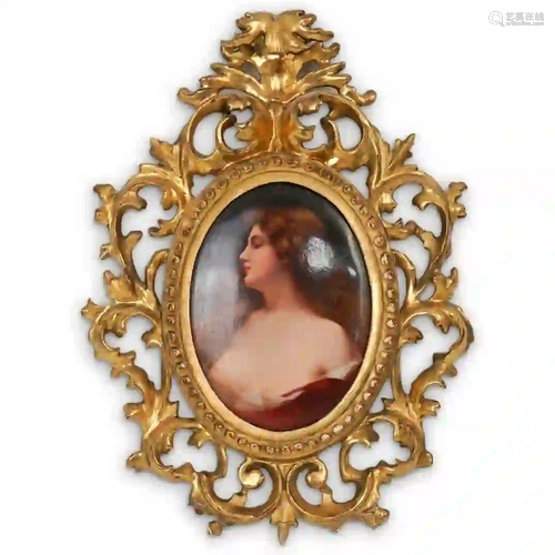 Antique Painted Porcelain Plaque