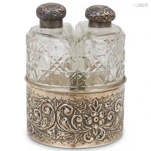 Silver & Crystal Vanity Bottles