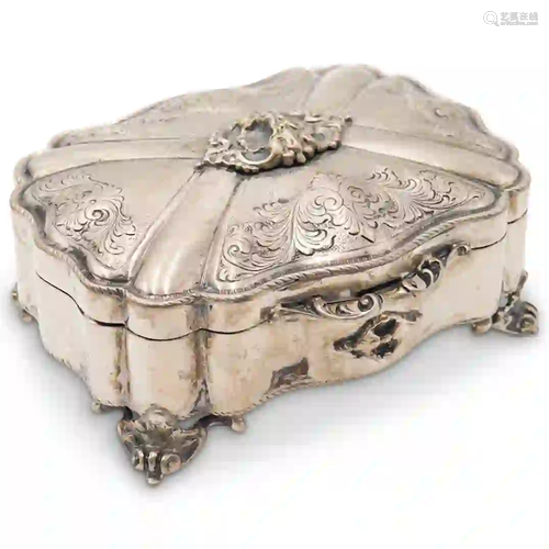 Silver Etched Dresser Box