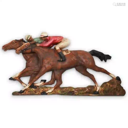 Composite Racing Jockeys Sculpture