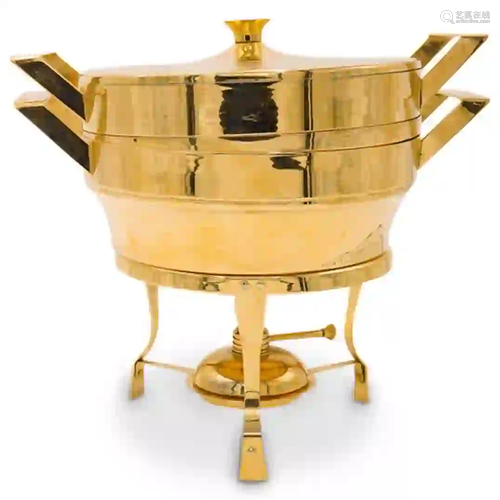 Mid Century Gold Chafing Dish