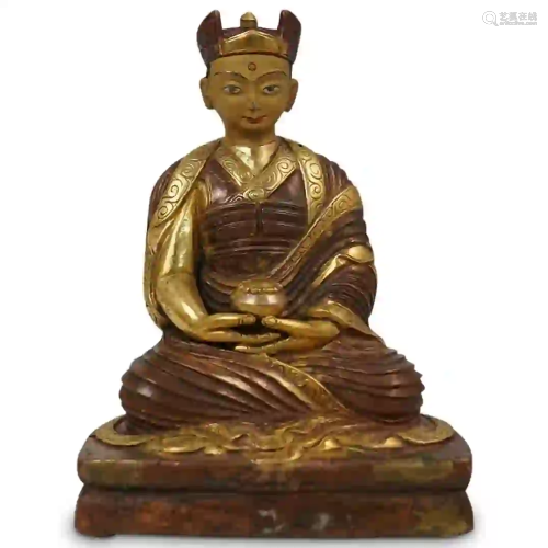 Antique Chinese Sino Tibetan Bronze Buddha