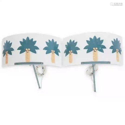 Mid Century Tropical Wall Sconces