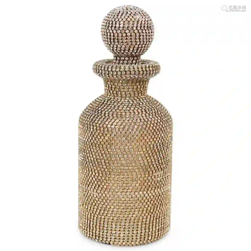 Crystal-Set Glass Vanity Bottle