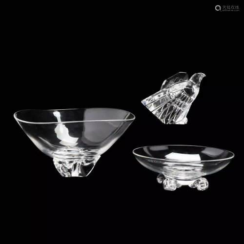 Three Pieces of Steuben Crystal