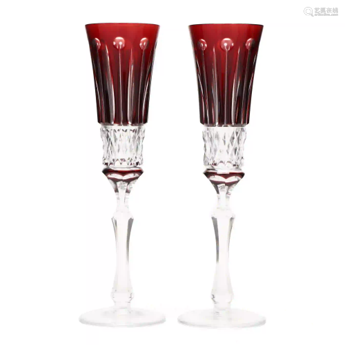 Faberge, Pair of Xenia Champagne Flutes
