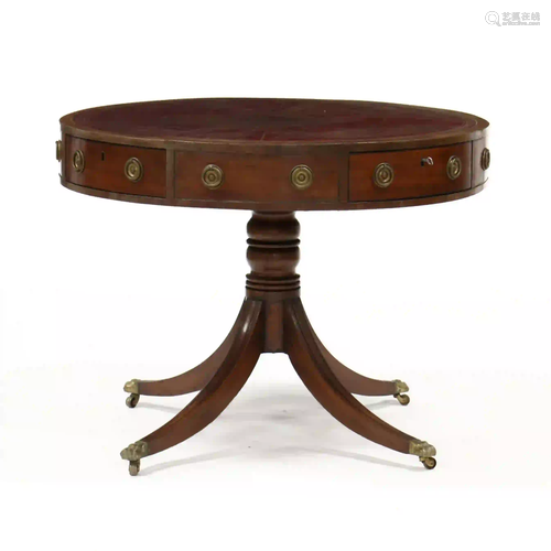 George III Mahogany Drum Table