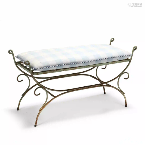 Painted Iron Window Bench