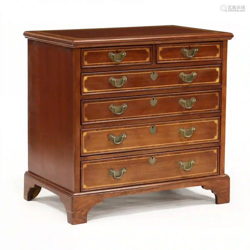 Georgian Style Inlaid Mahogany Bachelor's Chest