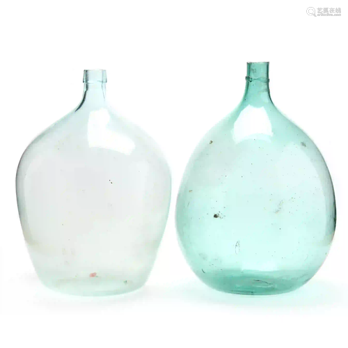 Two Large Antique Demijohns