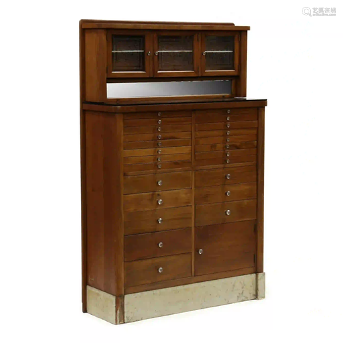 Antique Mahogany Dental Cabinet