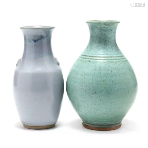 NC Pottery, Two Jugtown Vases