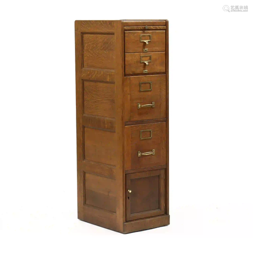 Vintage Oak Filing Cabinet