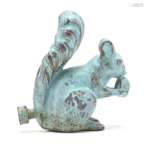 Bronze Squirrel Form Lawn Sprinkler