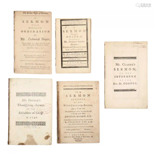Five Individually Bound 18th Century Sermons From