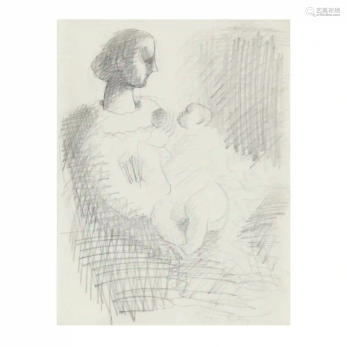 Milton Avery (NY/CT, 1885-1965), Mother & Child #5