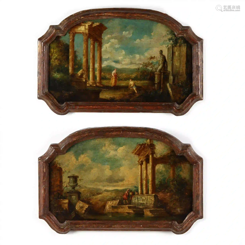 A Pair of Small Italian 19th Century Grand Tour