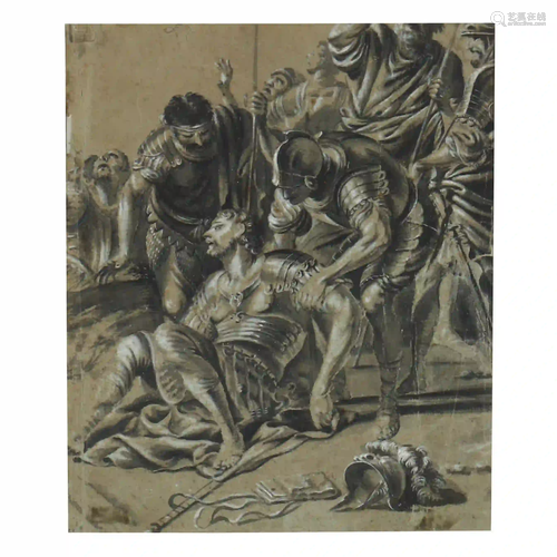 French School (17th century), A Dying Soldier