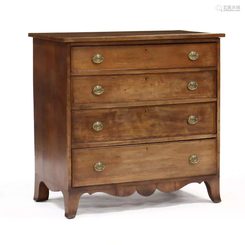 Southern Federal Inlaid Walnut Chest of Drawers