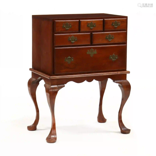 Queen Anne Style Mahogany Silver Chest on Stand