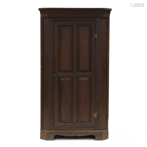 Southern Chippendale Diminutive Walnut Corner Cupboard