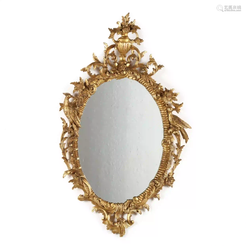 Rococo Style Carved and Gilt Mirror