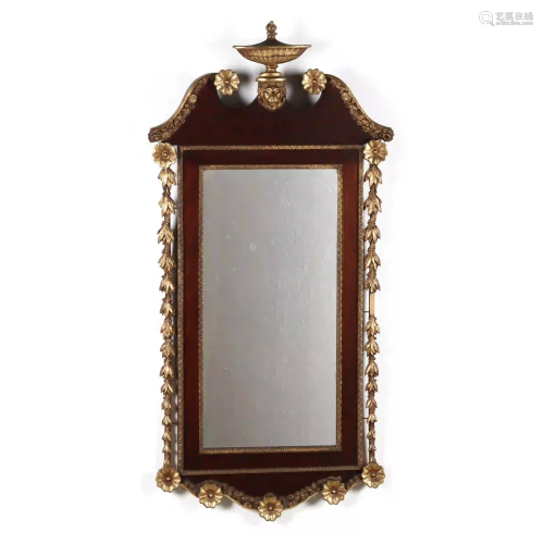 George III Style Carved and Gilt Looking Glass