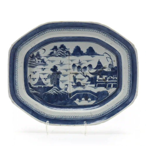 A Chinese Export Porcelain Canton Meat Platter