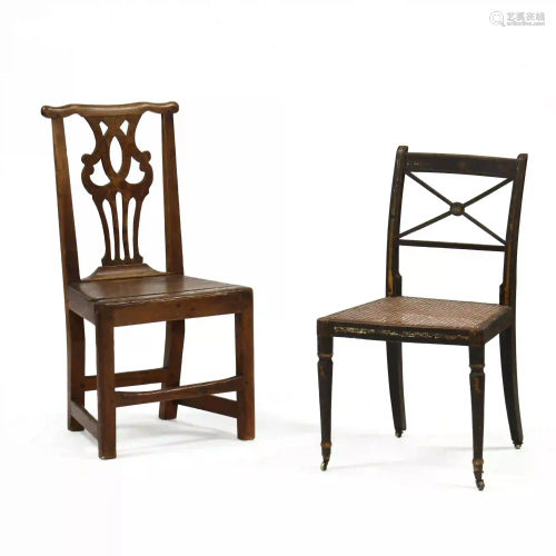 Two Antique English Side Chairs