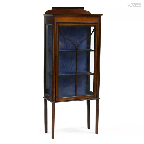 Edwardian Diminutive Inlaid Mahogany Vitrine