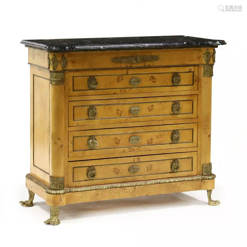 French Empire Style Marble Top Commode