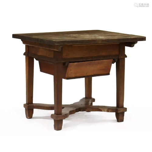 Antique Oak Baker's Table