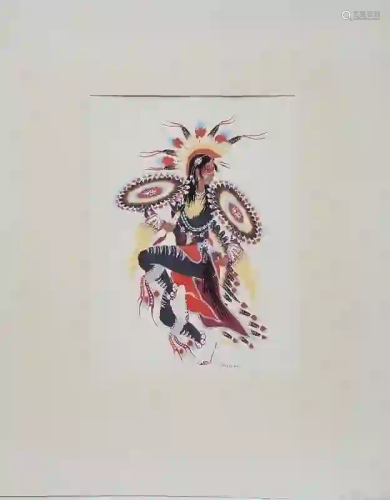 Woody Crumbo Native American Potawatomi The Tail Dancer
